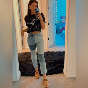 Patchwork pac sun mom jeans